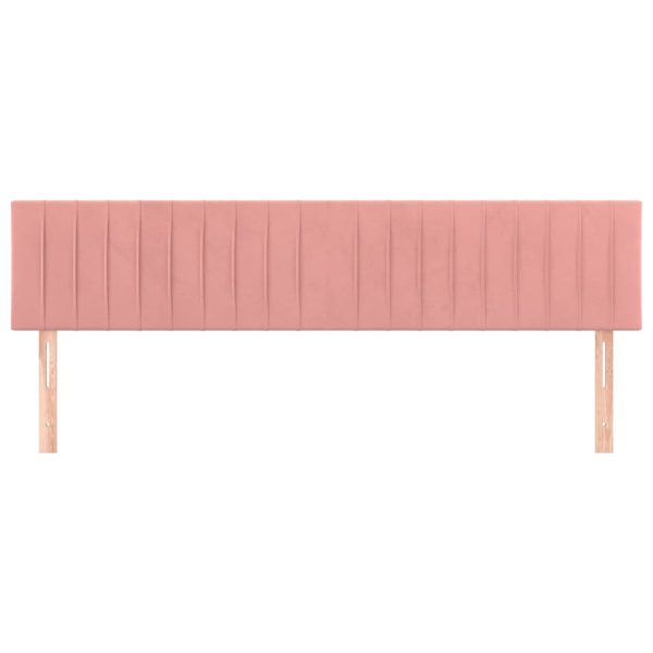 Testiera 2 Pz Rosa 80x5x78/88 Cm In Velluto - Image 3