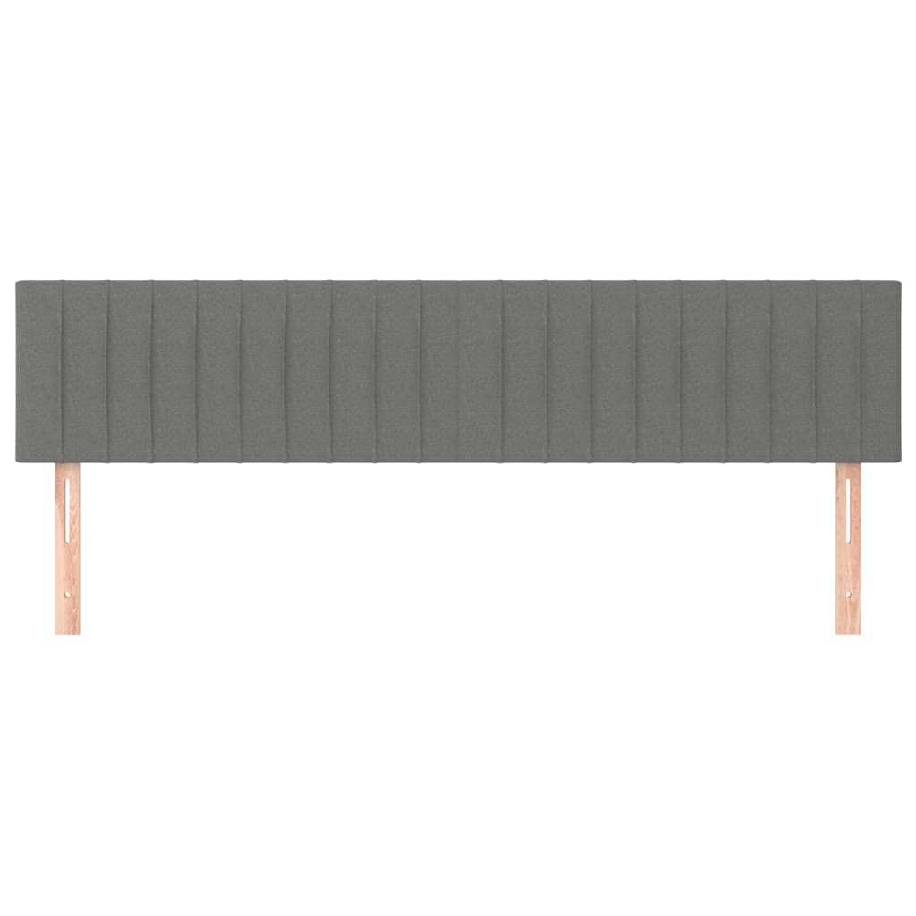 Testiera 2 Pz Grigio Scuro 90x5x78/88 Cm In Tessuto - Image 3