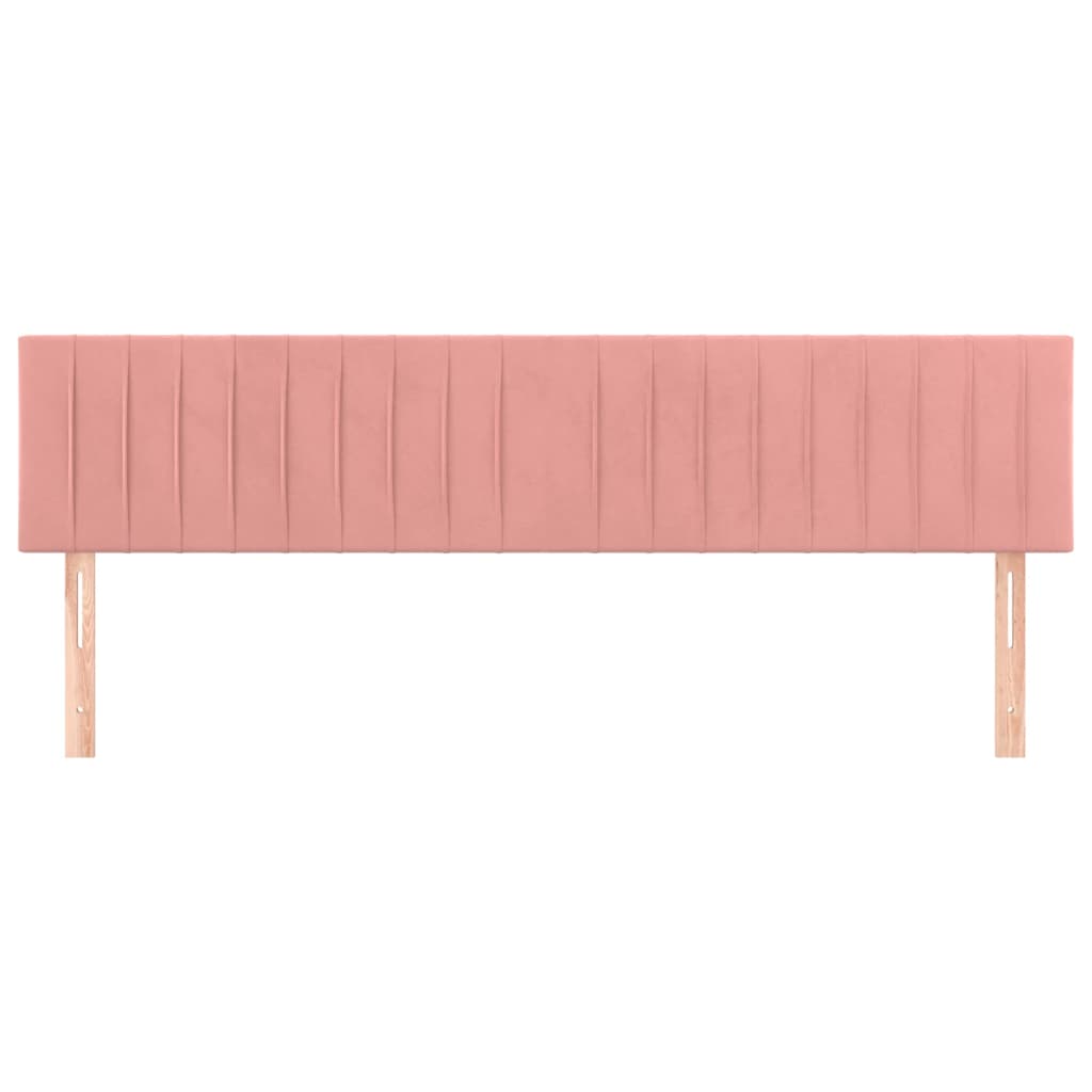 Testiera 2 Pz Rosa 90x5x78/88 Cm In Velluto - Image 3