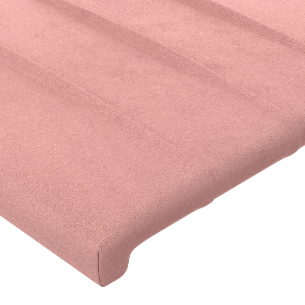 Testiera 2 Pz Rosa 90x5x78/88 Cm In Velluto - Image 4
