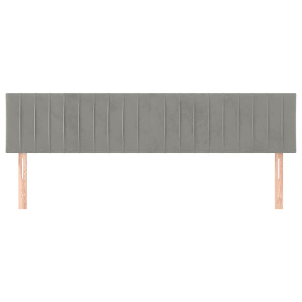 Testiere 2 Pz Grigio Chiaro 100x5x78/88 Cm In Velluto - Image 3