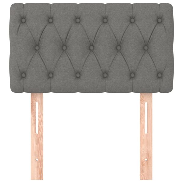 Testiera Grigio Scuro 80 X 7 X 78/88 Cm In Tessuto - Image 3