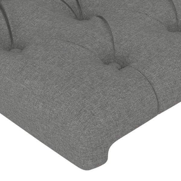 Testiera Grigio Scuro 80 X 7 X 78/88 Cm In Tessuto - Image 4