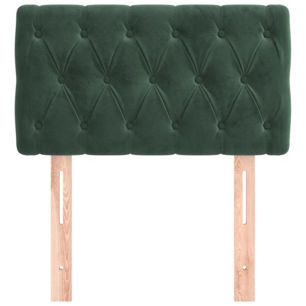 Testiera Verde Scuro 80x7x78/88 Cm In Velluto - Image 3