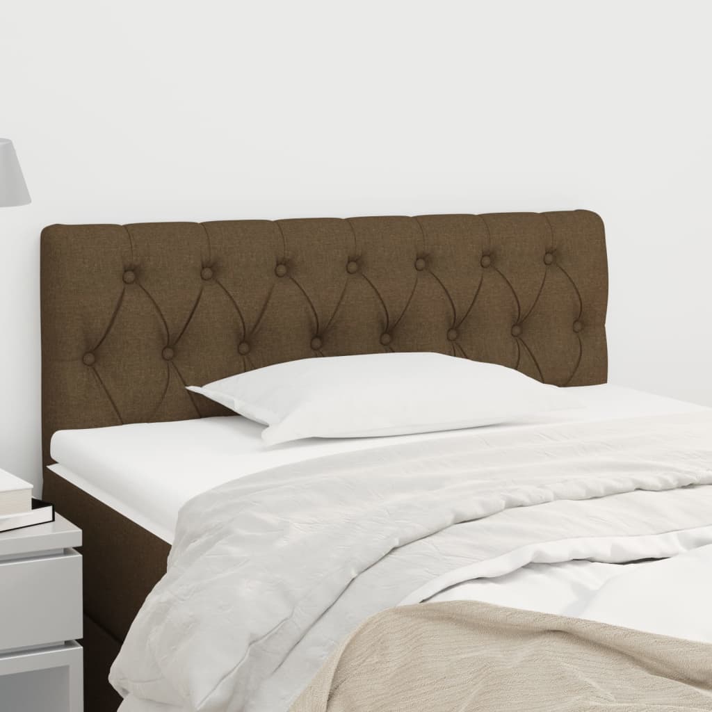Testiera Marrone Scuro 100 X 7 X 78/88 Cm In Tessuto