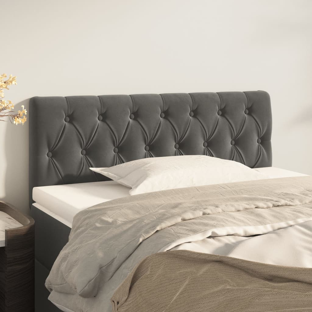 Testiera Grigio Scuro 100x7x78/88 Cm In Velluto