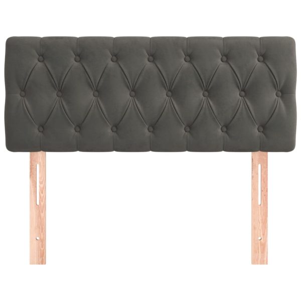 Testiera Grigio Scuro 100x7x78/88 Cm In Velluto - Image 3