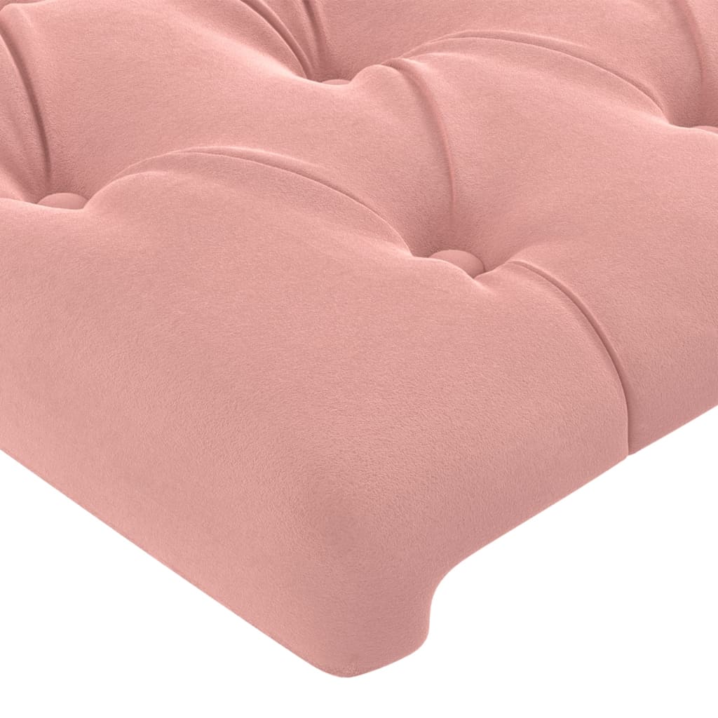 Testiera 2 Pz Rosa 80x7x78/88 Cm In Velluto - Image 4
