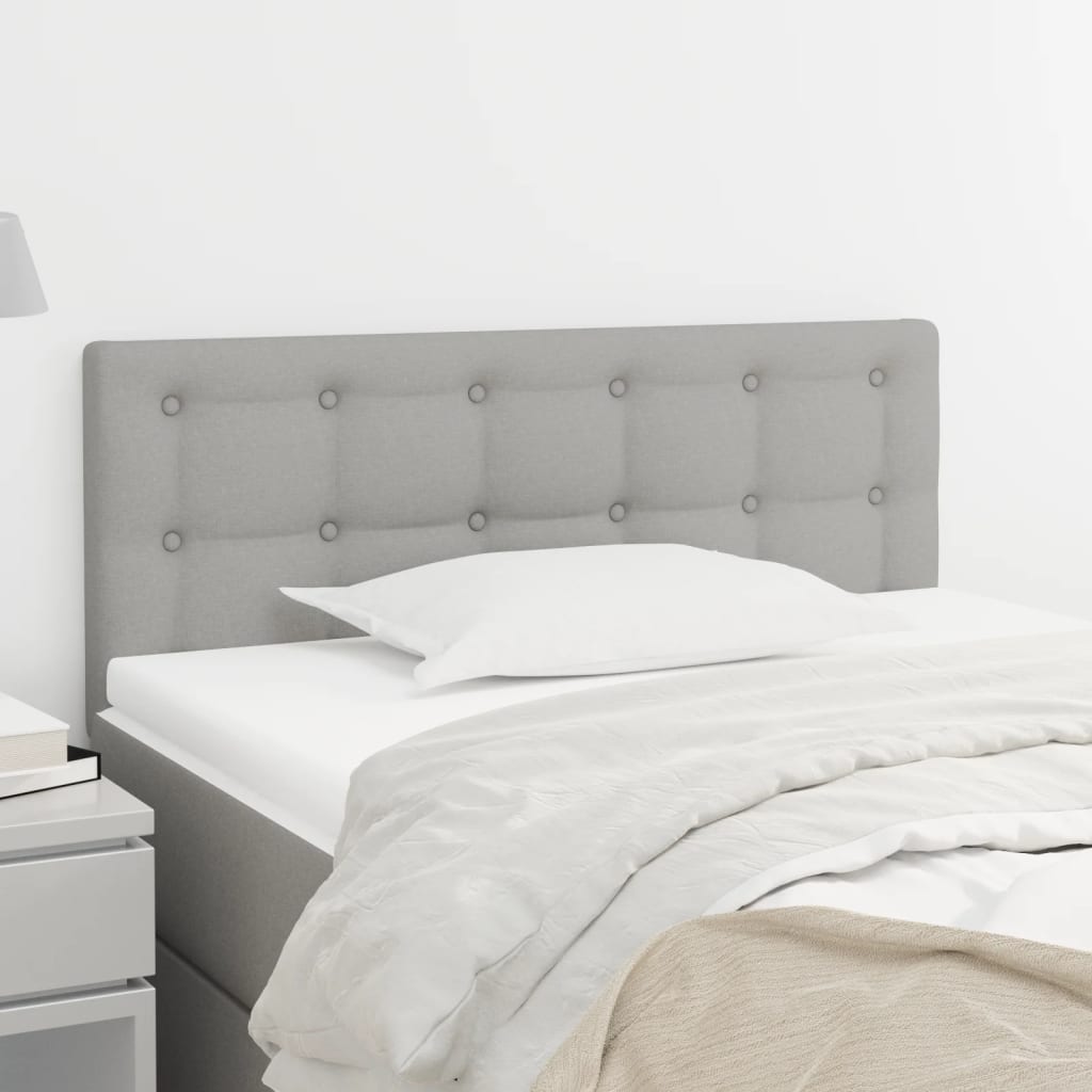 Testiera Grigio Chiaro 80x5x78/88 Cm In Tessuto