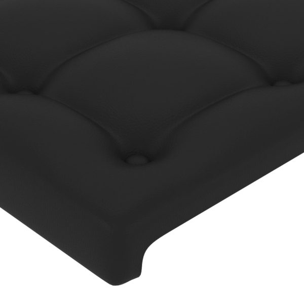 Testiera Nero 90x5x78/88 Cm In Similpelle - Image 4