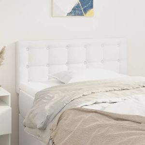 Testiera Bianco 100x5x78/88 Cm In Similpelle