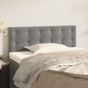 Testiera Grigio Chiaro 100x5x78/88 Cm In Velluto