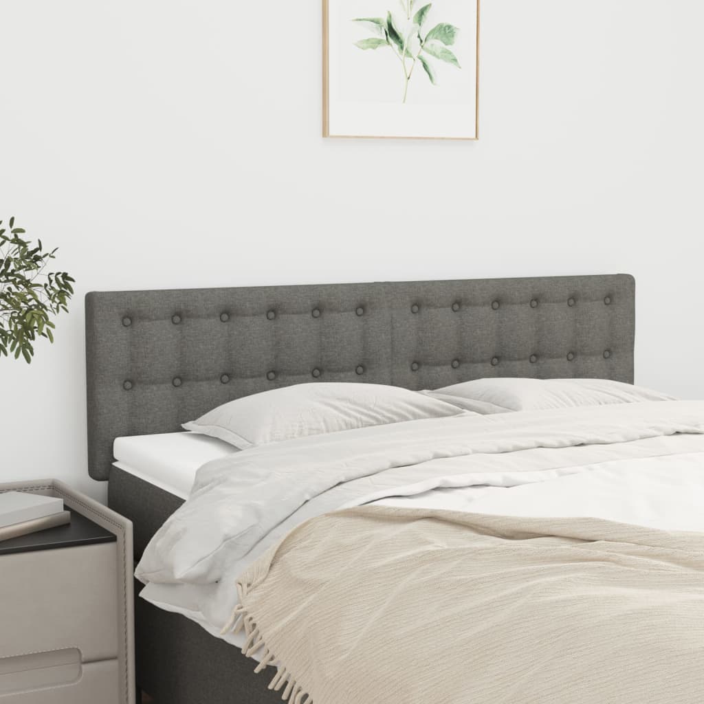 Testiere 2 Pz Grigio Scuro 72x5x78/88 Cm In Tessuto