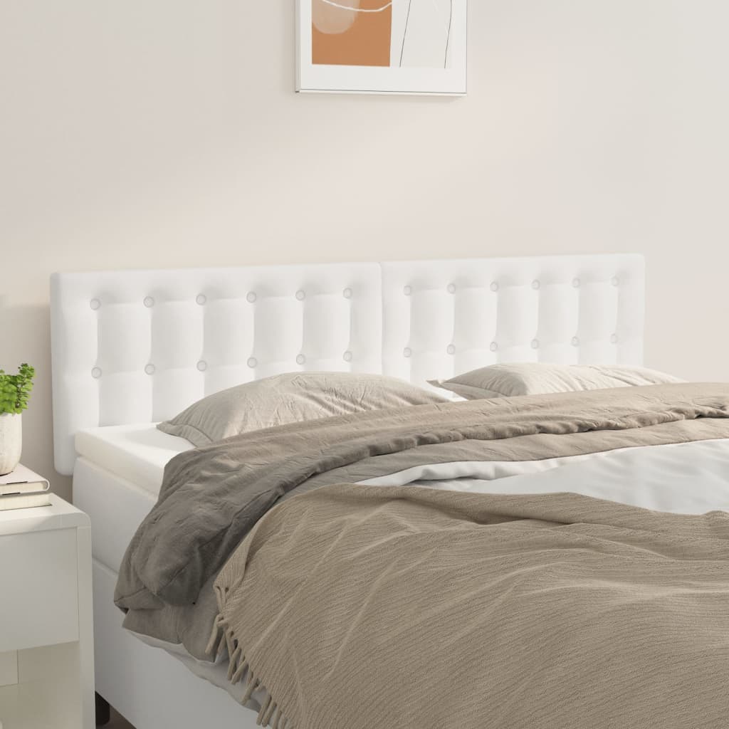Testiere 2 Pz Bianche 72x5x78/88 Cm In Similpelle