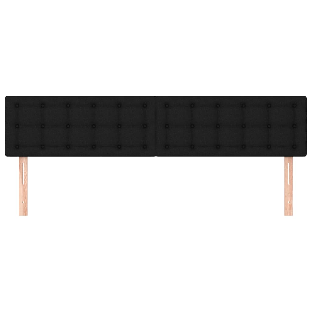 Testiera 2 Pz Nera 80x5x78/88 Cm In Tessuto - Image 3