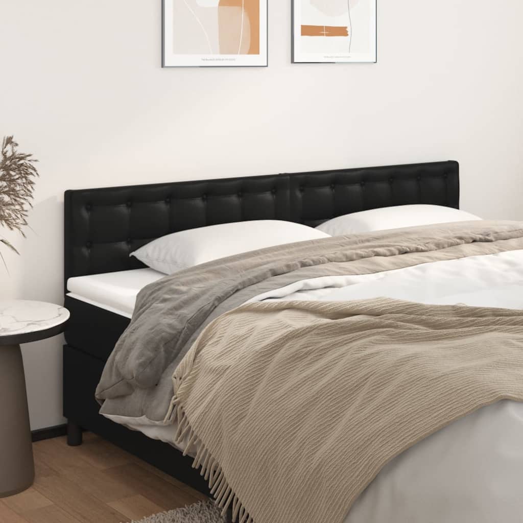 Testiera 2 Pz Nero 90x5x78/88 Cm In Similpelle