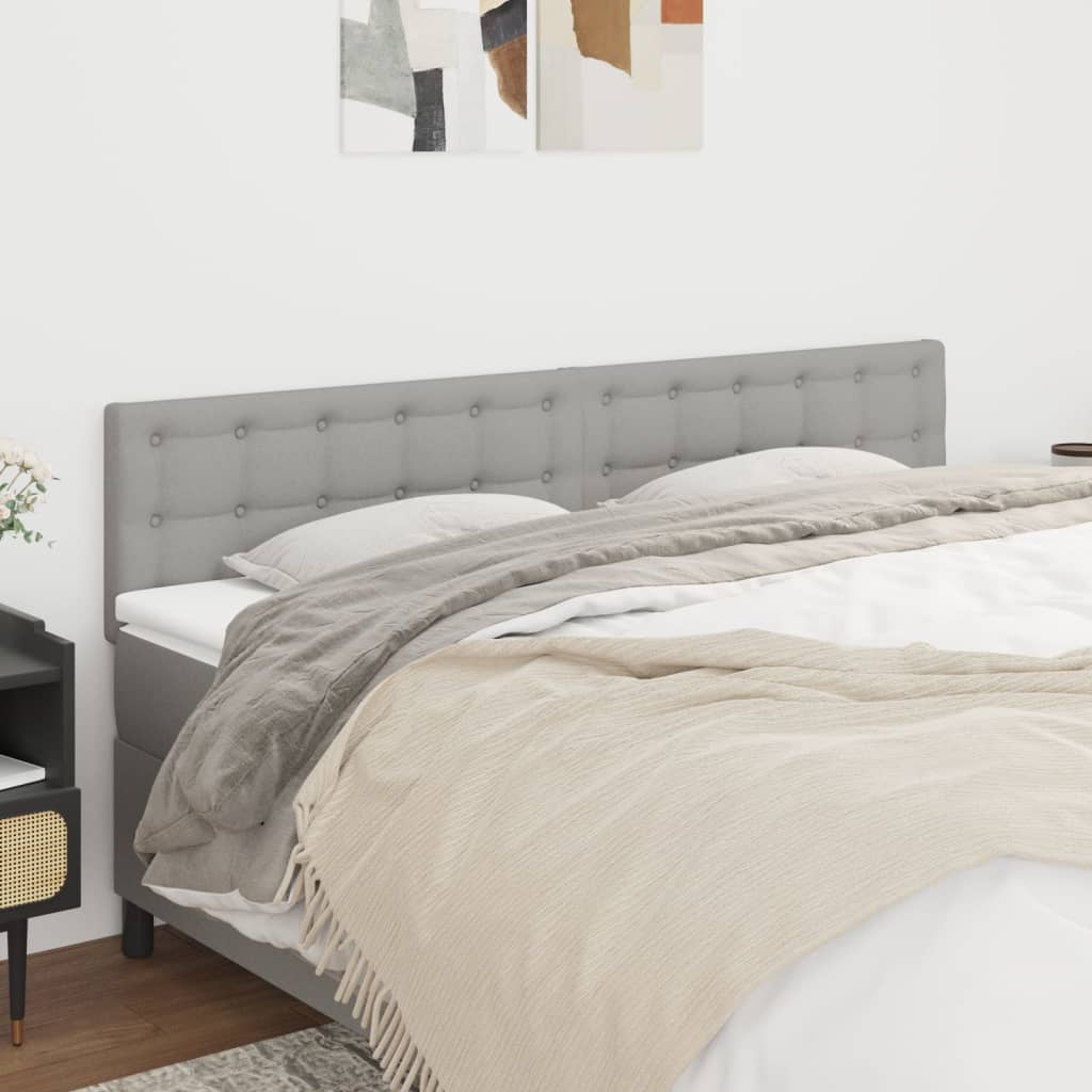 Testiere 2 Pz Grigio Chiaro 100x5x78/88 Cm In Tessuto