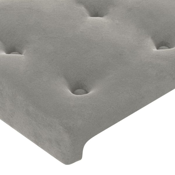 Testiere 2 Pz Grigio Chiaro 100x5x78/88 Cm In Velluto - Image 4