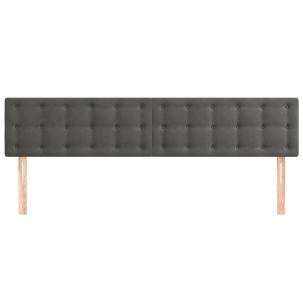 Testiere 2 Pz Grigio Scuro 100x5x78/88 Cm In Velluto - Image 3
