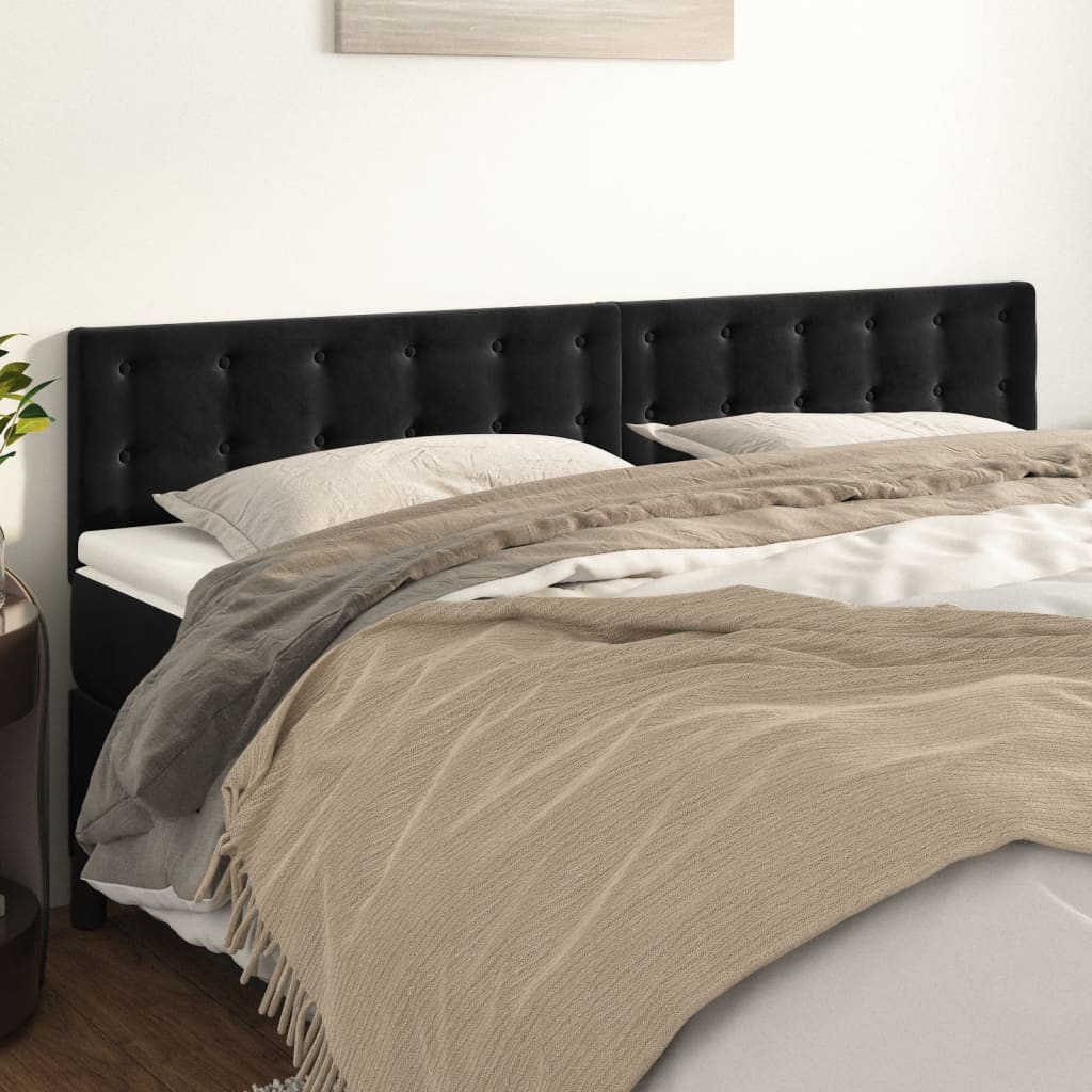 Testiere 2 Pz Nere 100x5x78/88 Cm In Velluto