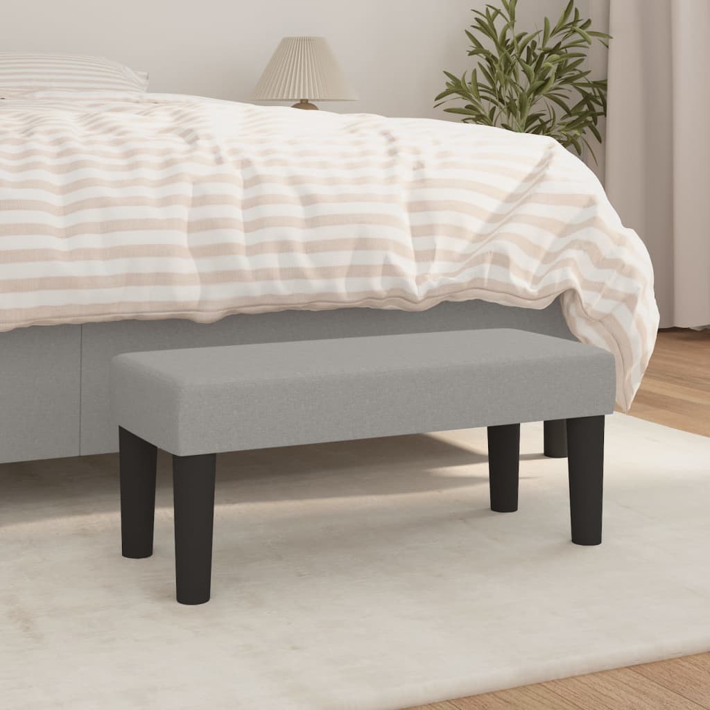 Panca Grigio Chiaro 70x30x30 Cm In Tessuto