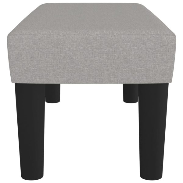 Panca Grigio Chiaro 70x30x30 Cm In Tessuto - Image 4