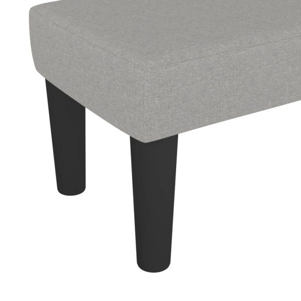 Panca Grigio Chiaro 70x30x30 Cm In Tessuto - Image 5