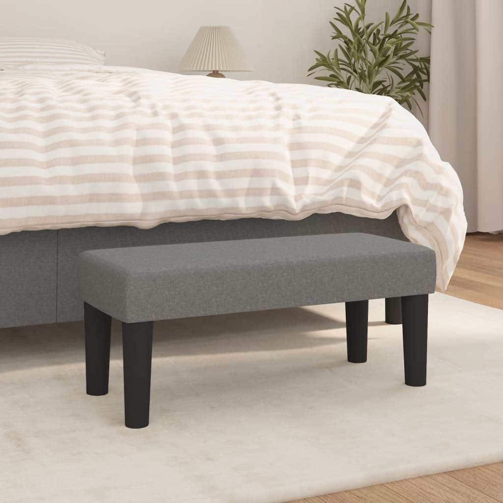 Panca Grigio Scuro 70x30x30 Cm In Tessuto