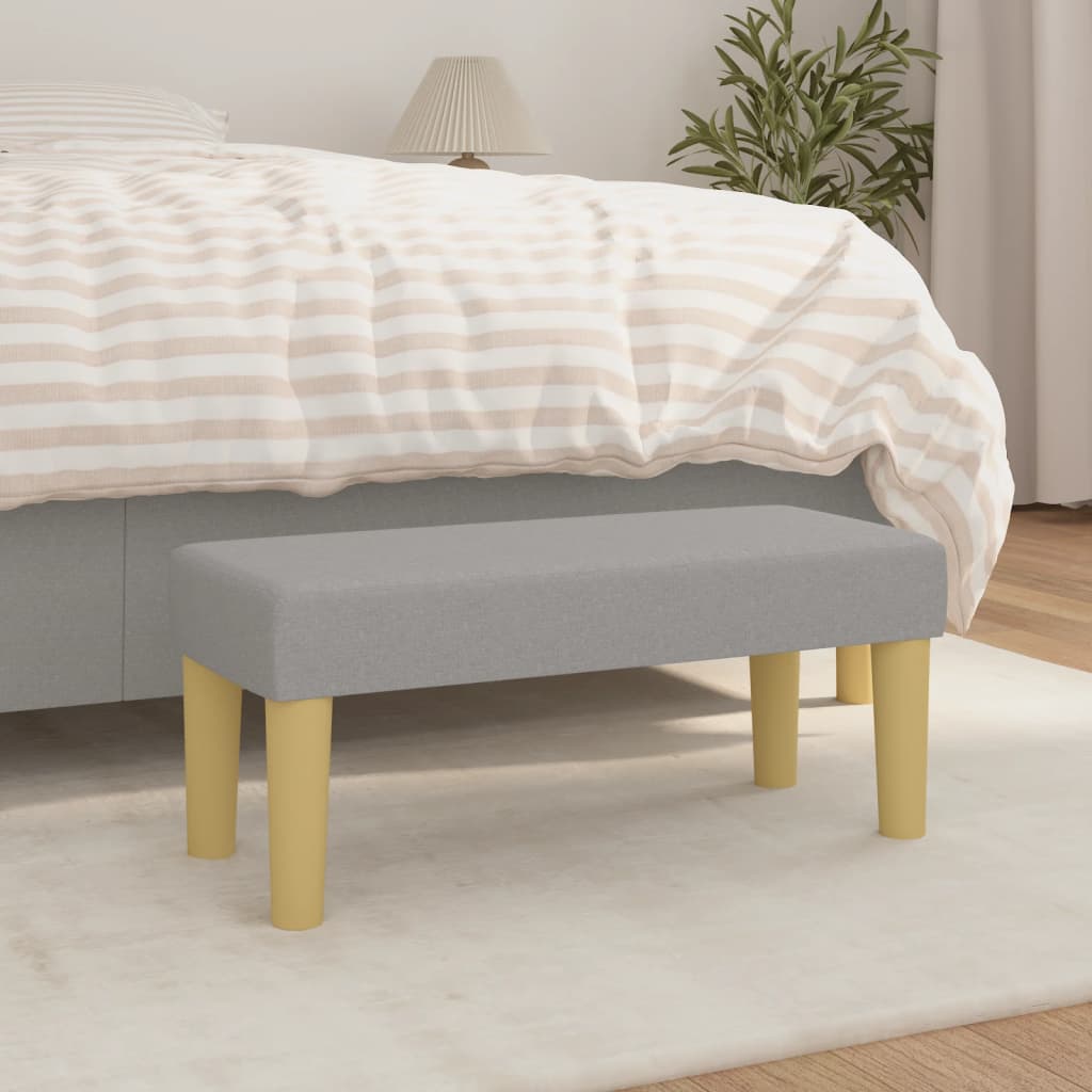 Panca Grigio Chiaro 70x30x30 Cm In Tessuto