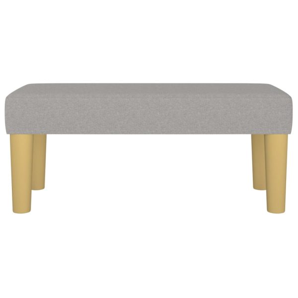 Panca Grigio Chiaro 70x30x30 Cm In Tessuto - Image 3
