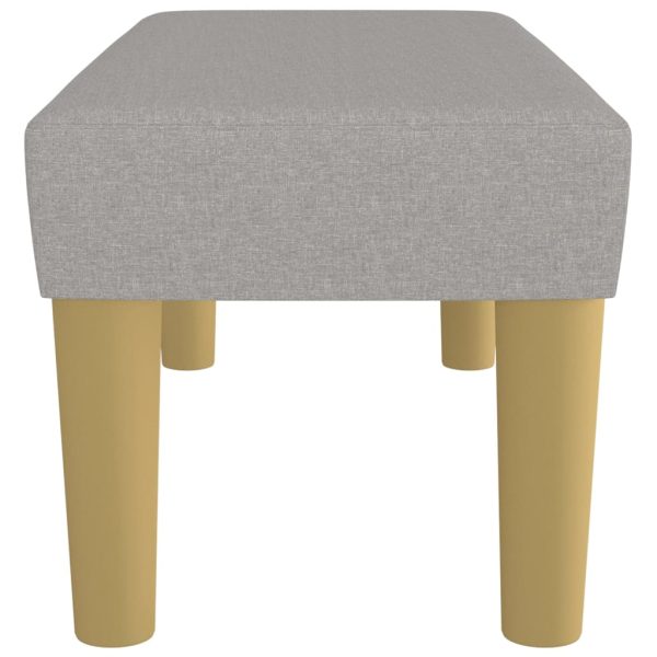 Panca Grigio Chiaro 70x30x30 Cm In Tessuto - Image 4