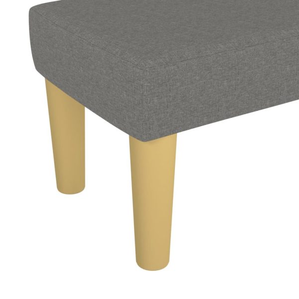 Panca Grigio Scuro 70x30x30 Cm In Tessuto - Image 5