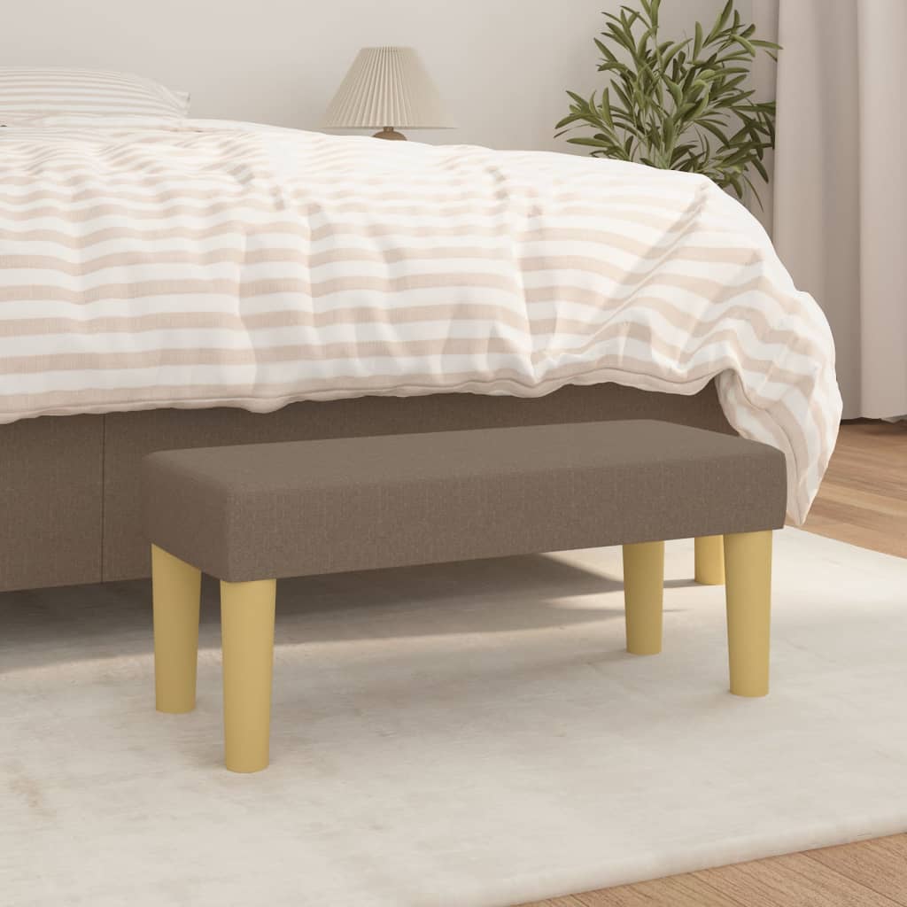 Panca Tortora 70x30x30 Cm In Tessuto