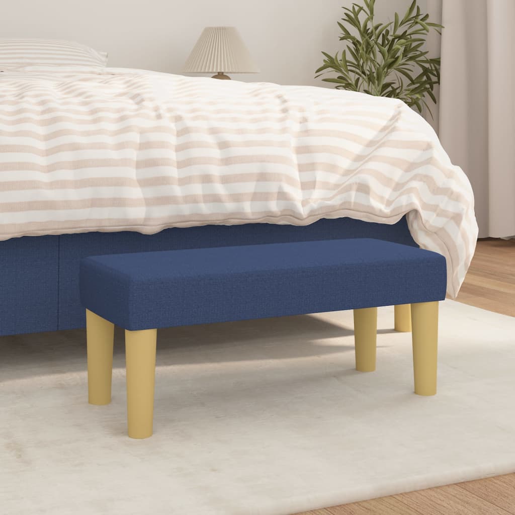 Panca Blu 70x30x30 Cm In Tessuto