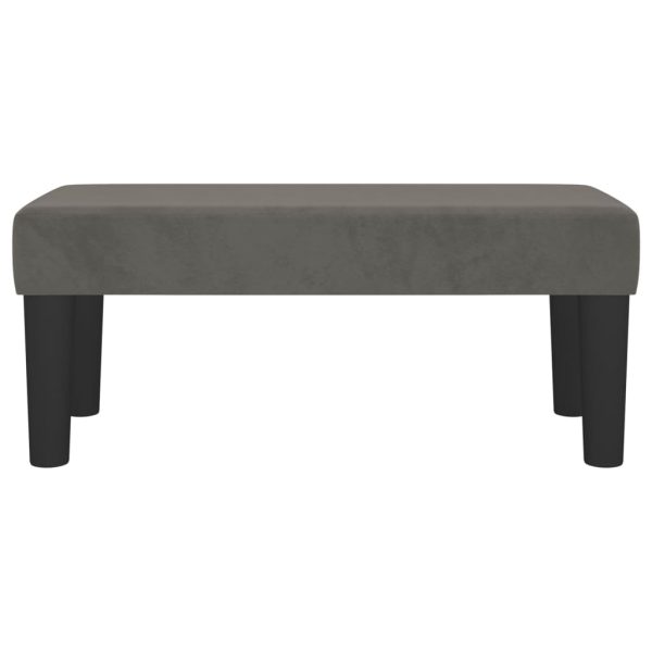 Panca Grigio Scuro 70x30x30 Cm In Velluto - Image 3