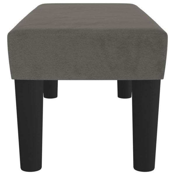 Panca Grigio Scuro 70x30x30 Cm In Velluto - Image 4