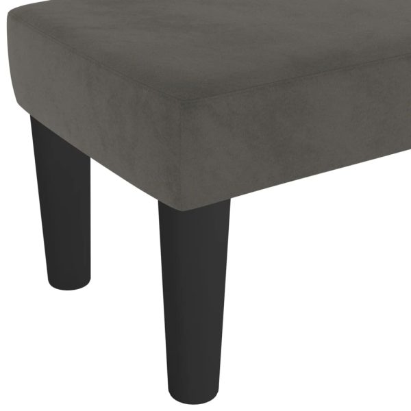 Panca Grigio Scuro 70x30x30 Cm In Velluto - Image 5