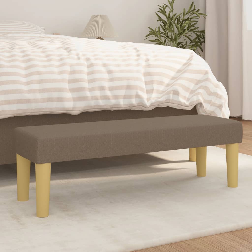 Panca Tortora 100x30x30 Cm In Tessuto