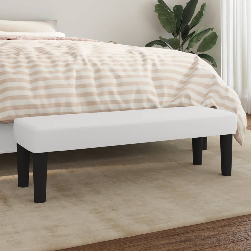 Panca Bianca 100x30x30 Cm In Similpelle