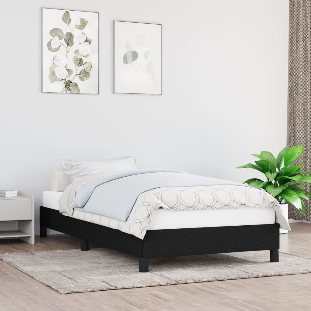 Giroletto Senza Materasso Nero 90x190 Cm In Tessuto