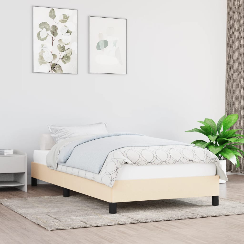 Giroletto Senza Materasso Crema 90x190 Cm In Tessuto