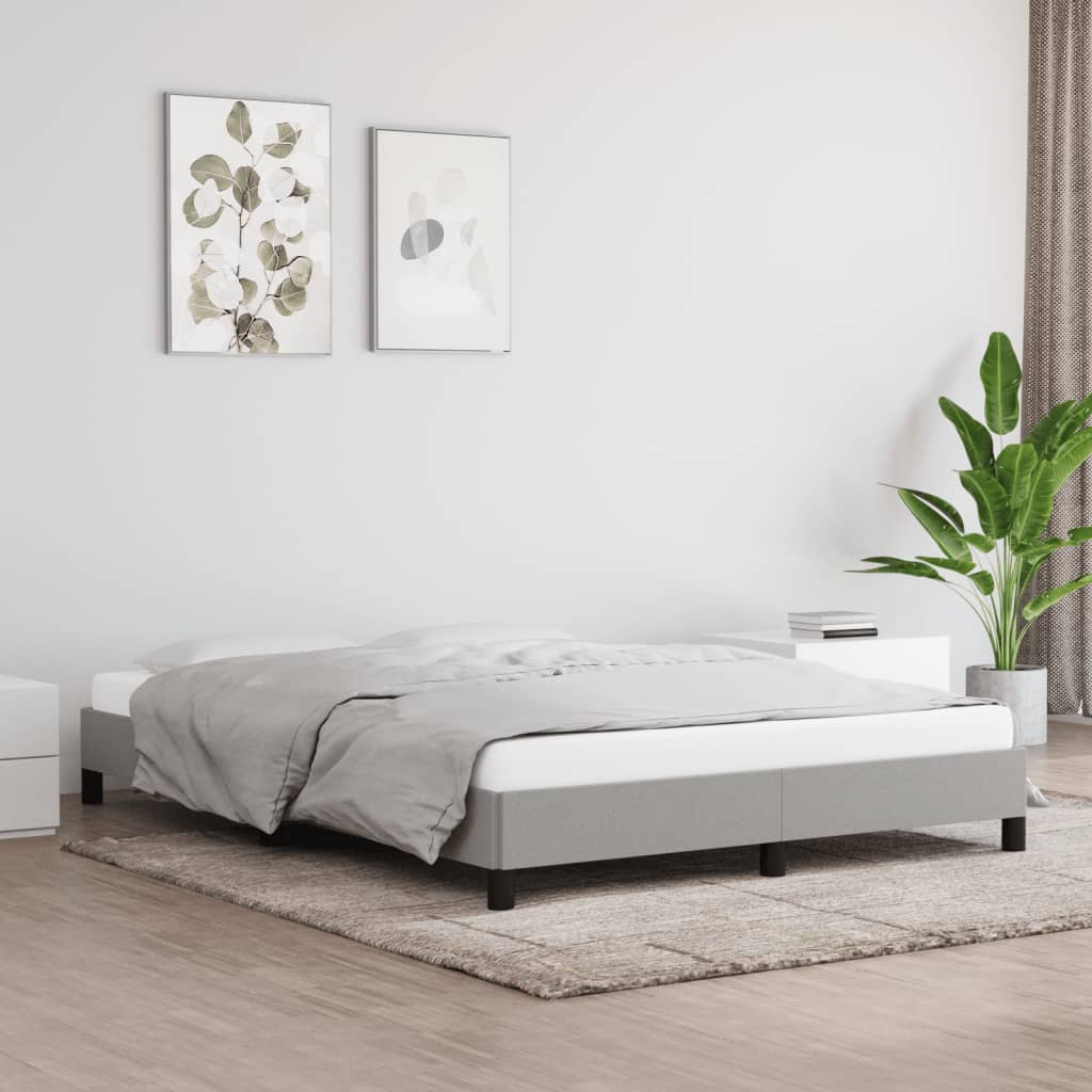 Giroletto Senza Materasso Grigio Chiaro 140x190 Cm Tessuto