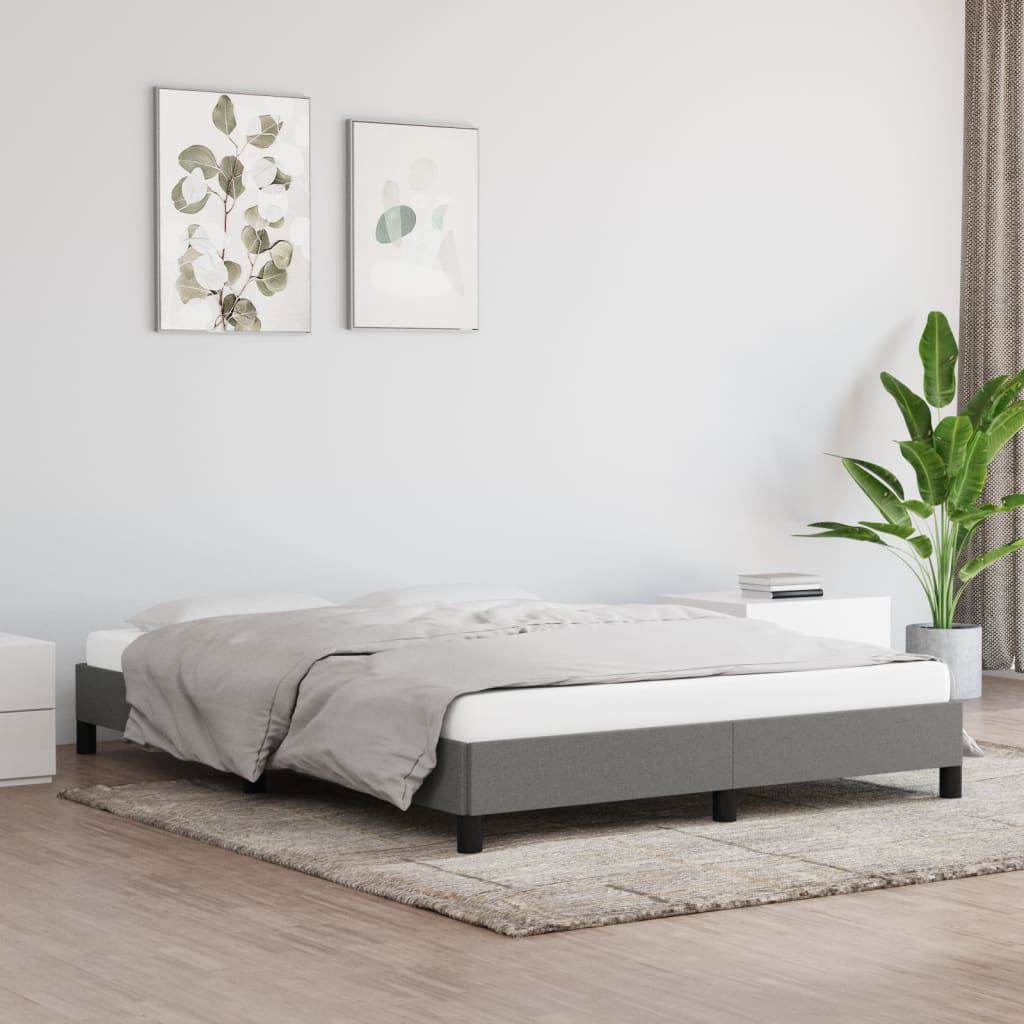 Giroletto Senza Materasso Grigio Scuro 140x190 Cm Tessuto