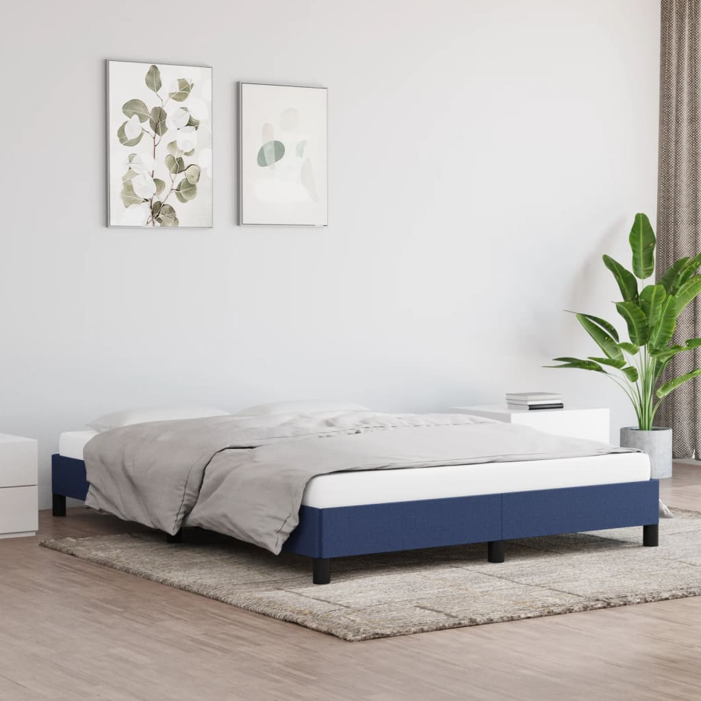 Giroletto Senza Materasso Blu 140x190 Cm In Tessuto
