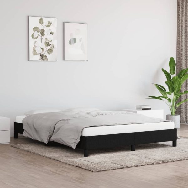 Giroletto Senza Materasso Nero 140x200 Cm In Tessuto