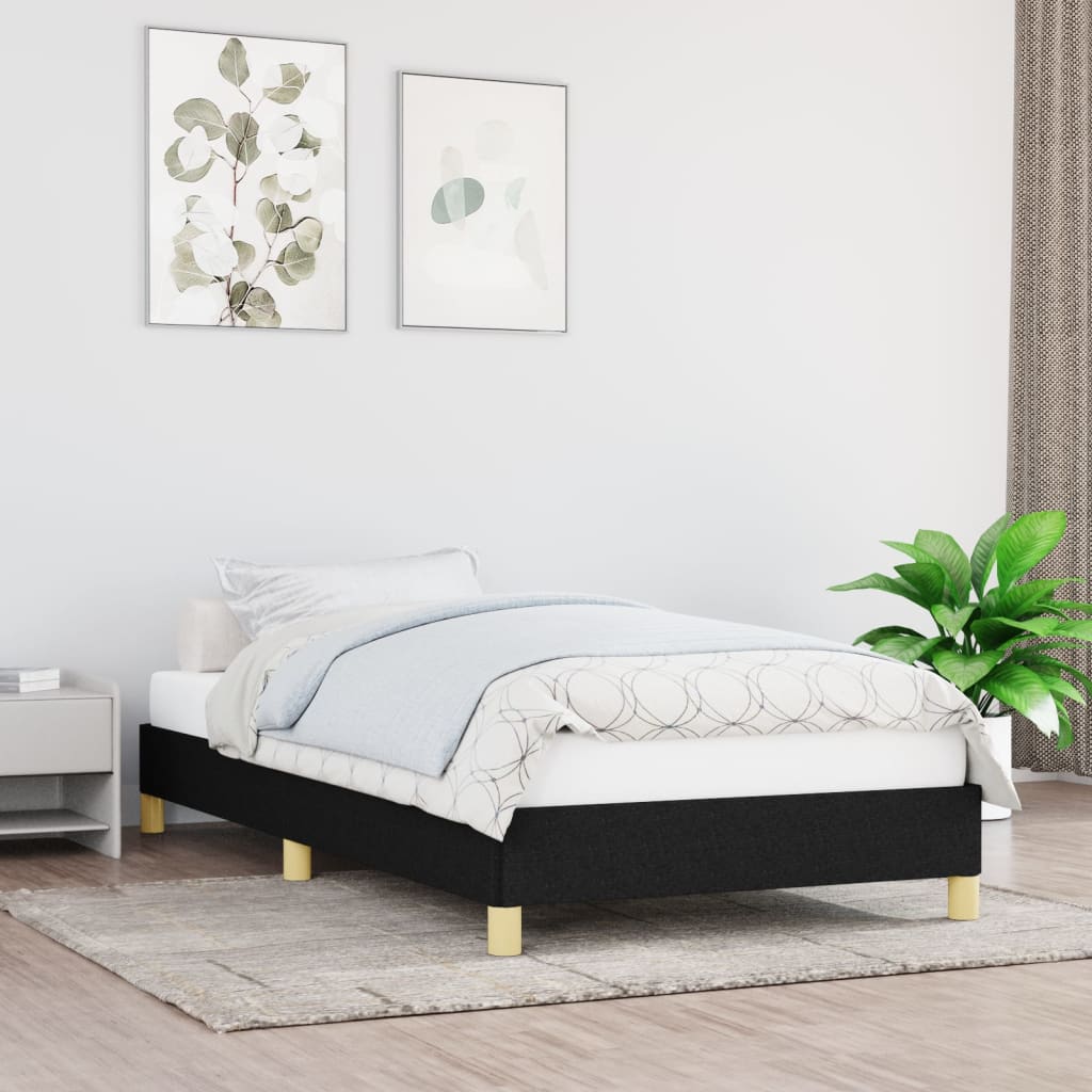 Giroletto Senza Materasso Nero 100x200 Cm In Tessuto