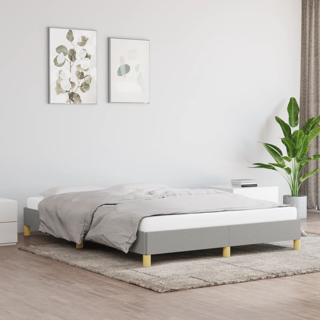Giroletto Senza Materasso Grigio Chiaro 140x190 Cm Tessuto