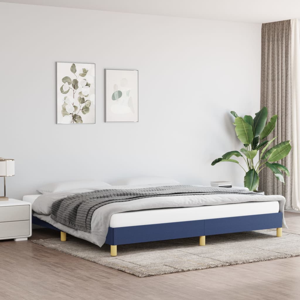 Giroletto Senza Materasso Blu 200x200 Cm In Tessuto