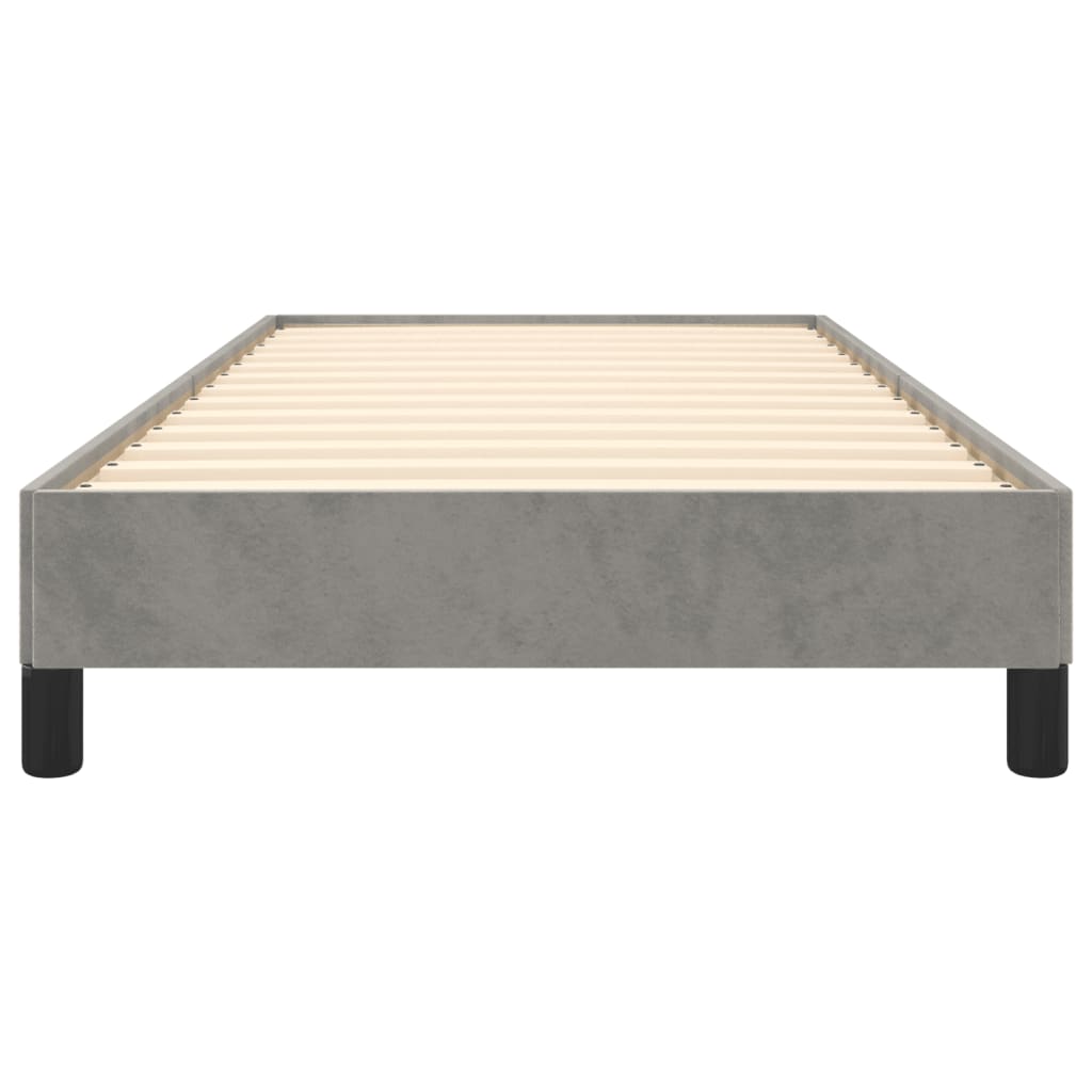 Giroletto Senza Materasso Grigio Chiaro 90x190 Cm Velluto - Image 5