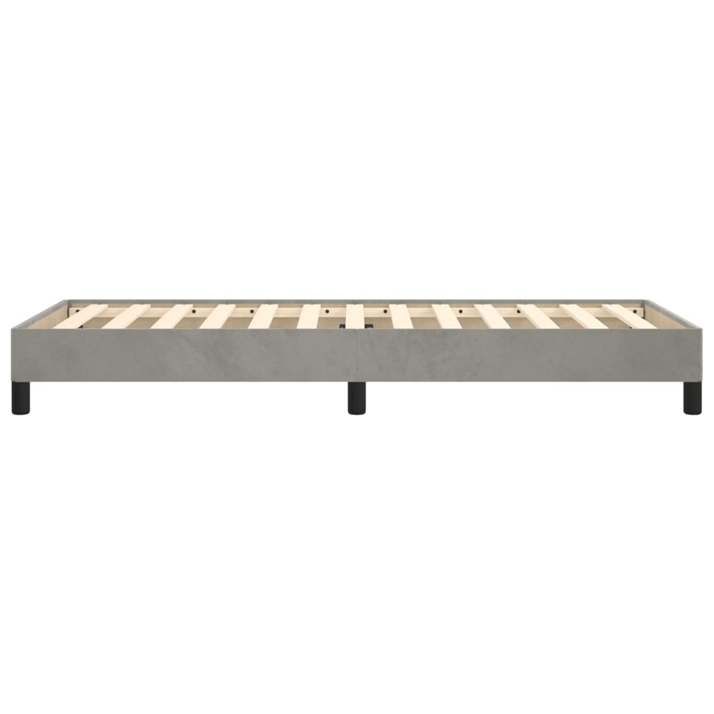 Giroletto Senza Materasso Grigio Chiaro 90x190 Cm Velluto - Image 6